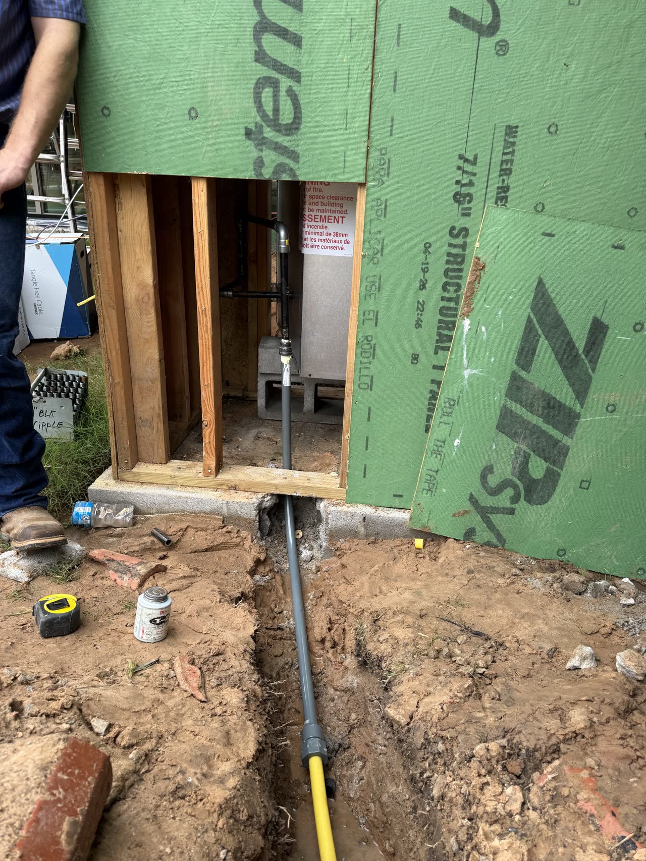 Line run to a home addition by C-IT-ALL Plumbing in Tulsa, OK